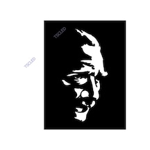 Atatürk Görseli Sticker 25Cm