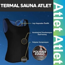 Extra Terletici Yeni İnce Kumaş Termal Sauna Pro Terleme Atleti (490854512) Siyah