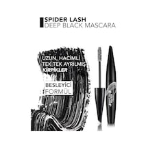 Spider Lash Zeytinyağı İçeren Besleyici Etkili Yoğun Siyah Maskara - 001 Deep Black 0