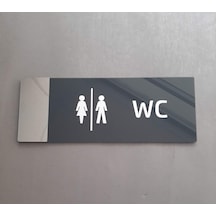 Aynalı Klasik Seri Wc Yönlendirme Tabelası