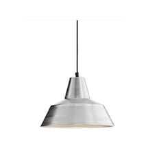 Riolight Retro Krom Içi Beyaz Tekli Metal Sarkıt Çap: 24Cm