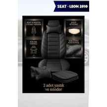 Leon 2010 Uyumlu Premium Lüks Siyah Renk 2 Adet Minder Ve Yastık
