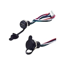 Intercom Ic-266t-2 Pano Tip Type-c Şase Dişi 5pin Soketli Şarj Data Bağlantı Modülü Su Geçirmez