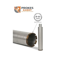Prokes Elmas Soketli Karot Borusu 60 Mm X 450 Mm Beton Delme Panç