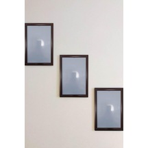 Şık Tasarımlı Kahverengi Üçlü Set Polimer Resim Çerçevesi 21x30-3 Adet