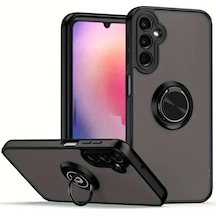 Samsung Galaxy Uyumlu - A26 Kılıf Montreal Yüzüklü Silikon Kapak - Siyah