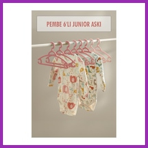 Bezos 6 Lı Bebek Askısı & Bebek Gardırop Askısı Pembe Set Bty