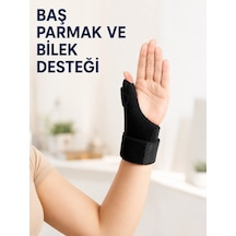 Trendexa Mey İthalat Metal Atelli Başparmak Destekli El Bilekliği Ayarlanabilir De Quervain Bilek Desteği