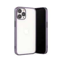 Apple Uyumlu iPhone 13 Pro Max Kılıf Razer Lensli Silikon - Mor -