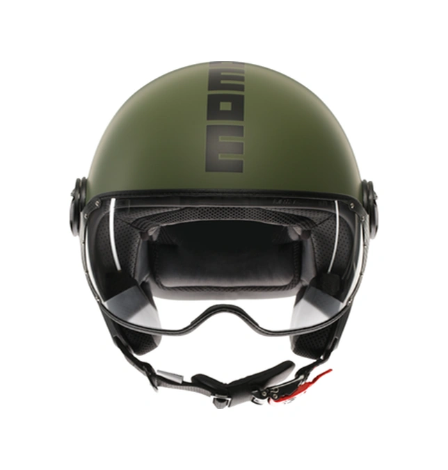 MomoDesign FGTR Classıc Mono Açık Kask Mat Yeşil Siyah