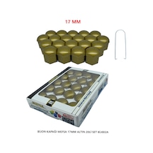 Bijon Kapağı Düz 17 Mm Altın 20 Li Set