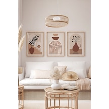 Artavessa Gerçek Ahşap Çerçeveli 3 Parça 3D Poster Tablo Seti - 3DARTSOHOSET41 15 x 20 15 x 20