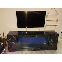 Kanki Pet Akvaryum Tv Ünitesi Parlak Bendir Granit Desen