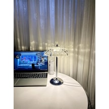 Özel Üretim Dekoratif Salon Aksesuarı Abajur Kristal Elmas Masa Lambası Lw15 Gümüş