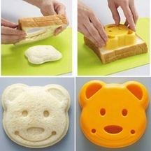 Yeni Küçük Ayı Şekli Sandviç Ekmek Kek Kalıp Makinesi Dıy Kalıp Kesici Craft J19