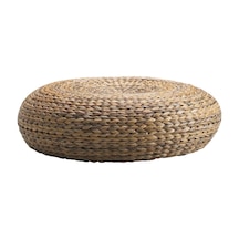 Rattan Muz Lifi Puf 60x18 Cm Naturel Meridyendukkan Ev Dekorasyon Puf El Dokuması