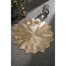 6 Lı Amerikan Servisi Supla Yuvarlak Gold 38 Cm 77510 Çok Renkli