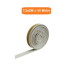 Homdep Kapı Pencere Fitili Yapışkanlı Beyaz Kapı Pencere Bandı Bantları 7,5x2 Metre 15 Metre 15 M