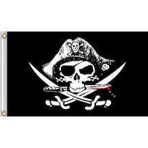 60x90cm Korsan İskelet Bayrağı For Hat Knife And Fork