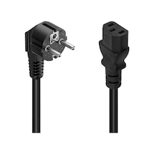 C7 Power Kablosu, 15 Metre, 3x1 Mm, Bilgisayar İçin Güç Kablosu, Siyah, Dayanıklı Malzeme