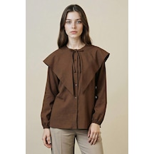 Defacto Krinkıl Kumaş Tunik H0406ax26spbn323 Kahve-bn323