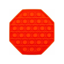 Pop It Sekizgen Tek Renk Özel Pop Duyusal Oyuncak Zihinsel Stres Popit Sekizgen Kırmızı W1017