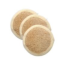 3 Adet Doğal Kabak Lifi Oval Yüz Kesesi Peeling Süngeri