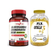 Nevfix Glucosamine Msm 120 Tablet & Flx Omega 3-6-9 90 Tablet