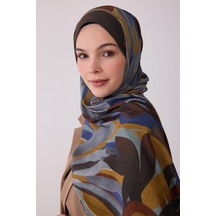 Belli Fresh Viona Şal - 3273-27 Gri Hardal Mavi