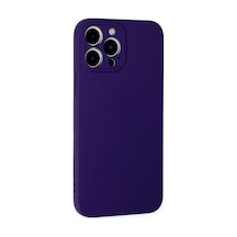 Apple iPhone  Uyumlu- 13 Pro Max Kılıf Nano İçi Kadife Silikon - Mor