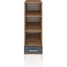 Kronos Dolap 3 Raflı Tek Çekmeceli 44x59x134 Çam-antrasit Çam
