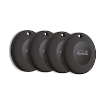 Lexroo Lifetag Aple İle Uyumlu Mfı Lisanslı Smart Tag Akıllı  4'lü Paket- Siyah Standart