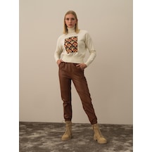 Xint Camel Pamuk Dokulu Regular Fit Pantolon 201200