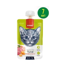 Wanpy Ton Havuç Kedi Et Ezmesi 90 Gr X 7