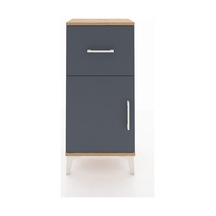 Arges Komodin Tek Raflı Tek Çekmeceli Tek Kapaklı 44x30x96 Çam-antrasit Atlas Çam