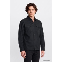 Lee Pamuklu Regular Fit Erkek Gömlek Ceket L2620157003 Antrasit