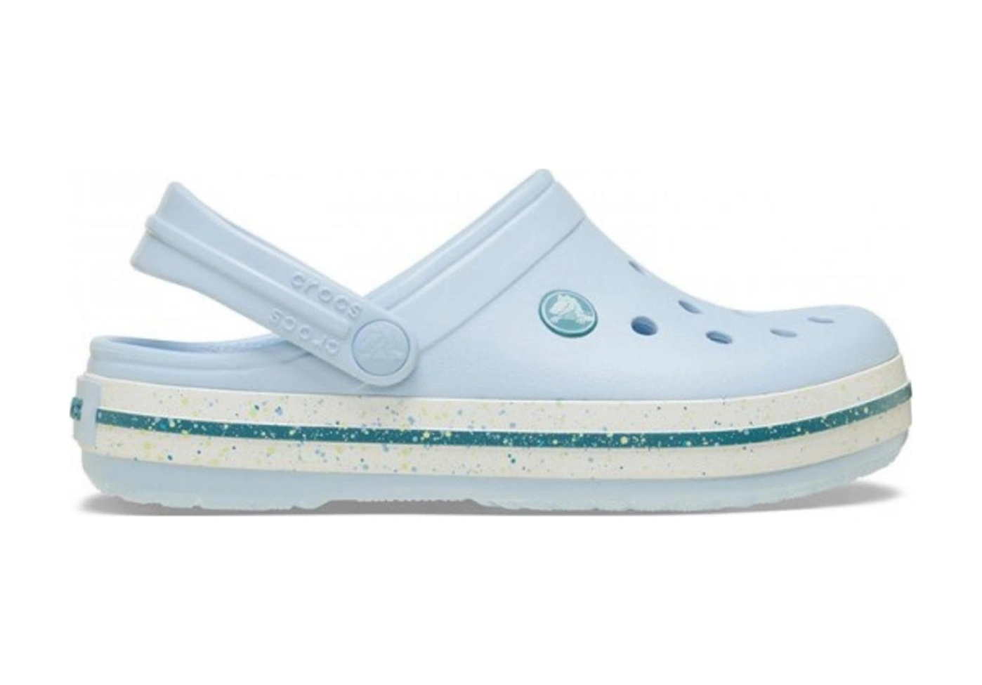 Crocband Clog K Benekli Bantlı Mavi Çocuk Terlik-10871 Mavi