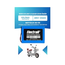 Motolux Go 55 Uyumlu Batarya Standart Kapasite Lifepo4 48v 24ah Elektrikli Motorsiklet Bataryası