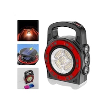 P-6678c Dış Mekan Solar Şarj Işığı Çok Fonksiyonlu Projektör Hazine Güçlü Işık El Feneri