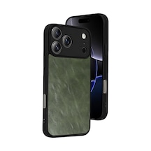 Apple iPhone Uyumlu 17 Pro Aras Deri Kapak - Yeşil Bzsxx00 1