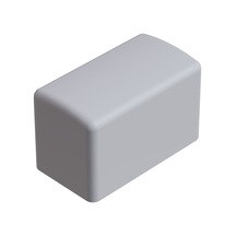 Cateksss 20x40 Mm Dış Profil Pabucu Beyaz - 60 Lı Paket