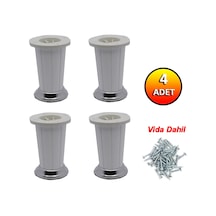 Mobaksaksesuar Artemis Konik Ayak Beyaz 10 Cm 4 Adet