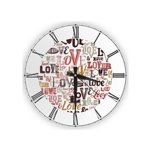 Kişiye Özel Cam Duvar Saati 27 Cm. - 002 Çok Renkli
