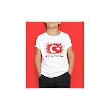Unisex Çocuk Baskılı T-shirt - Beyaz