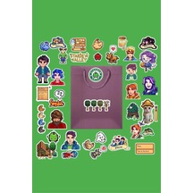 Lexroo Stardew Valley Sticker Paketi/bullet Journal Defter Çıkartma Ajanda Laptop Etiket Çok Renkli