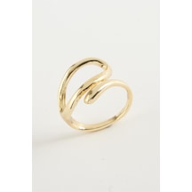 Oval Metal Yüzük-sarı N145 Çok Renkli 65270468