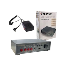 Rose Hp-604 Dc12-24v Pazarcı Anfi Bluetooth+usb+ses Kayıtlı Mayk Mikrofonlu Set