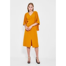 MODATALİKA Kadın Önden Yırtmaçlı Midi Elbise