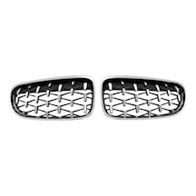 Bmw E90 Lcı Panjur Set, Krom-krom-siyah, Diamond, 2009-11, B A0903170