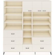 Hyperion Dolap 17 Raflı 6 Çekmeceli 3 Kapaklı 220x44x243 Aytaşı-aytaşı/aytaşı Aytası/aytası - Aytası